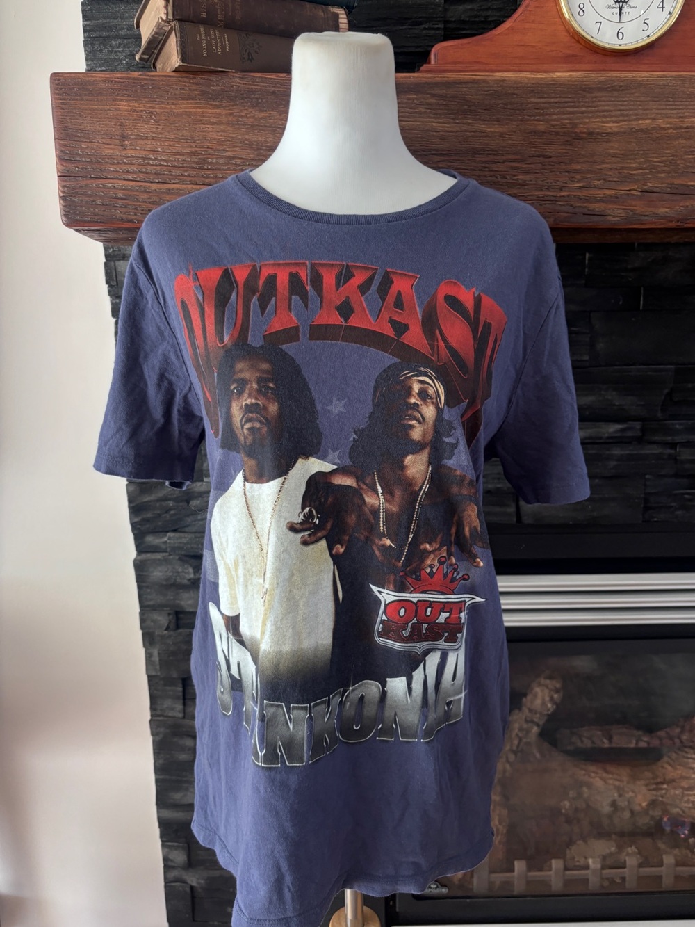 Outkast 2021 Graphic T-Shirt Hip Hop Rap Tee Navy Size M